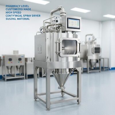 Poziom apteki i wykonana na zamówienie, szybkobieżna odśrodkowa suszarka rozpyłowa Materiał SUS316L
