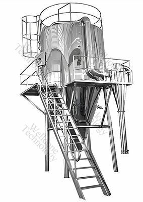 Specjalnie wykonana wysokiej wydajności SUS316L Centrifugal Industrial Spray Dryer dla cukru i soli